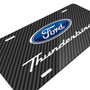 Ford Thunderbird Black Carbon Fiber Texture Graphic UV Metal License Plate, Made in USA