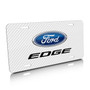 Ford Edge White Carbon Fiber Texture Graphic UV Metal License Plate, Made in USA