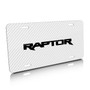 Ford F-150 Raptor 2017 White Carbon Fiber Texture Graphic UV Metal License Plate, Made in USA