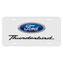 Ford Thunderbird White Carbon Fiber Texture Graphic UV Metal License Plate, Made in USA