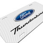 Ford Thunderbird White Carbon Fiber Texture Graphic UV Metal License Plate, Made in USA