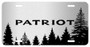 Jeep Patriot Forrest Sillhouette Graphic Brush Aluminum License Plate