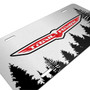 Jeep Trailhawk Forrest Sillhouette Graphic Brush Aluminum License Plate