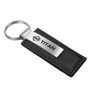 Nissan Titan Black Leather Key Chain