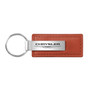 Chrysler Brown Leather Keychain