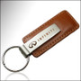 Infiniti Logo Brown Leather Key Chain