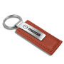 Mazda Logo Brown Leather Key Chain