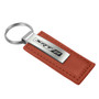 Dodge SRT-8 Logo Brown Leather Key Chain