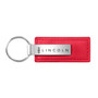 Lincoln Logo Red Leather Car Key Chain , Official Licensed