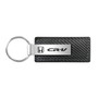 Honda CR-V Black Carbon Fiber Texture Leather Key Chain