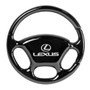 Lexus Black Chrome Steering Wheel Key Chain Key Fob Keyring
