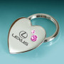 Lexus Heart Shape Pink Crystals Key Chain