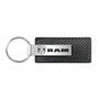 RAM Logo Black Carbon Fiber Texture Leather Key Chain