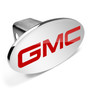 GMC in Red Chrome Metal 2"x2" Tow Hitch Cover with Secure Locking Pin