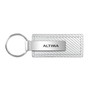 Nissan Altima White Carbon Fiber Texture Leather Key Chain