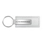 Chevrolet Camaro White Carbon Fiber Texture Leather Key Chain