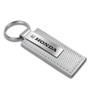 Honda White Carbon Fiber Texture Leather Key Chain