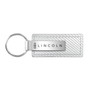 Lincoln White Carbon Fiber Texture Leather Key Chain