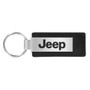 Jeep Large Black Leather Key Chain