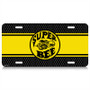 Dodge Super Bee Yellow Stripe Graphic Aluminum License Plate