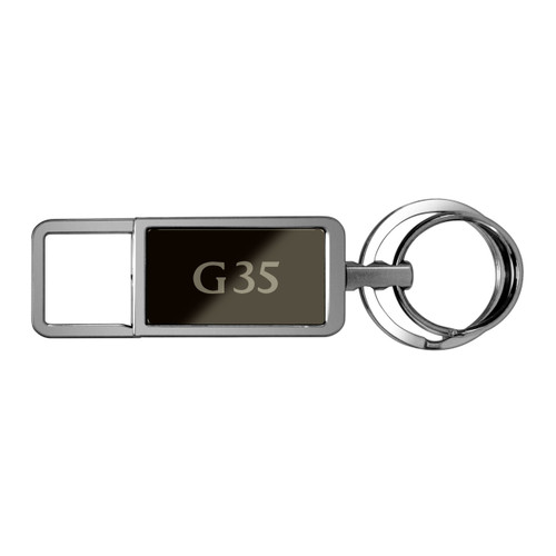 G355 Key Infiniti G35 Black Pull Top Rectangular Metal Key Chain - Car Beyond Store