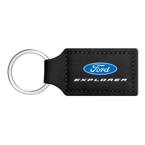 Ford Explorer Rectangular Black Leatherette Key Chain - Car Beyond Store