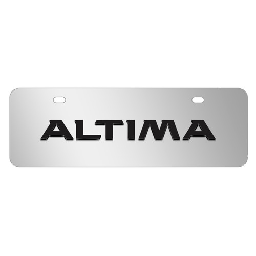 Nissan Altima 3D European Look Half-Size Chrome Stainless Steel License ...
