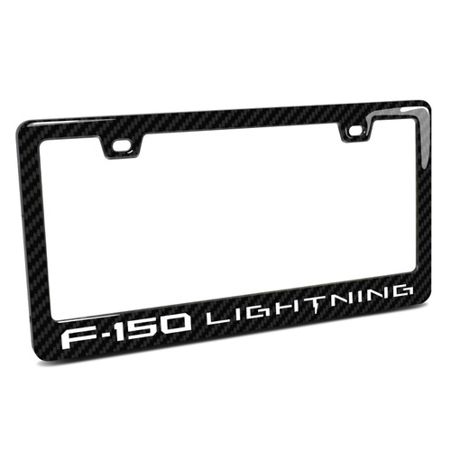 Ford F150 Lightning Real Carbon Fiber Finish ABS Plastic License Plate Frame Car Beyond Store