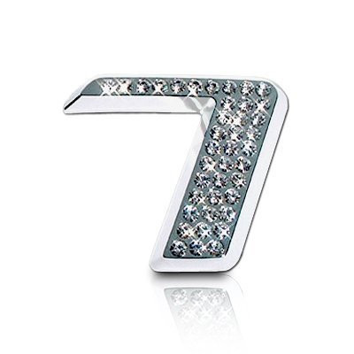 Crystallized Number 7 Car Emblem - Car Beyond Store