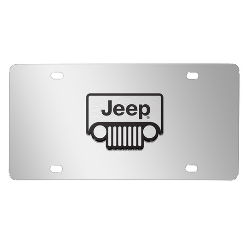 Jeep Logo Metal Sign – Chrome Domz