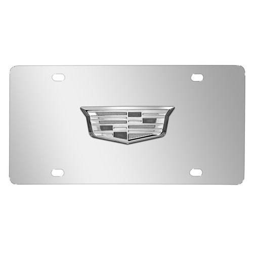 IPick Image Honda 3D Chrome H Logo License Plate Frame – Dual Chrome Stainless Steel – Black
