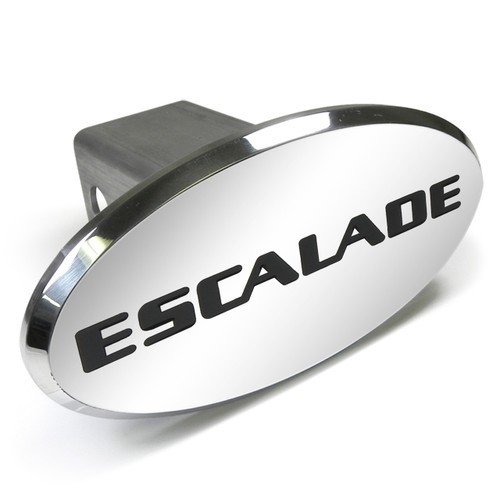Cadillac Escalade Engraved Oval Chrome Aluminum Tow Hitch Cover Car