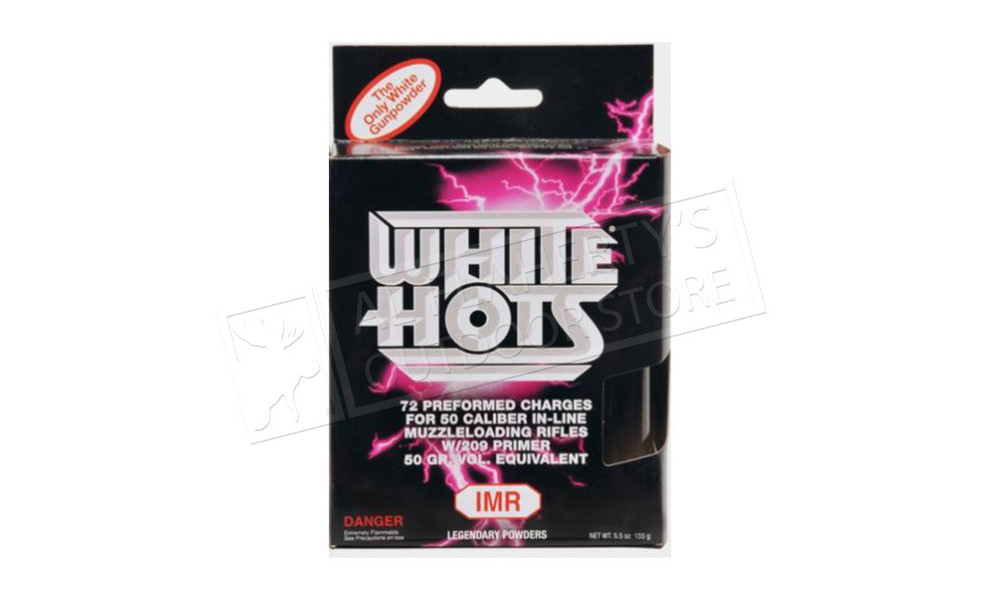 IMR Powder Co White Hots Preformed 50/50 InLine Muzzleloading Powder 