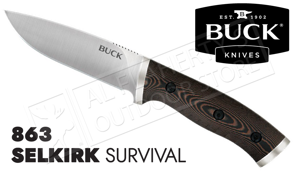 Buck Knives 863 Selkirk Survival Knife with Fire-Starter #0863BRS-B