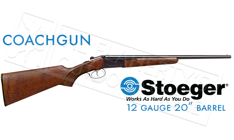 Stoeger IGA Coach Gun, 12 Gauge, 3" Chamber, 20" Barrel with Fixed Chokes & Double Trigger