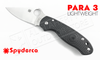 Spyderco Para 3 Lightweight Folder with PlainEdge #C223PBK