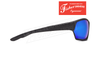 Fisherman Eyewear Breeze Polarized Sunglasses, Black with Blue Mirror Mirror Lens #50523031