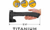 Camillus CAMTRAX Titanium Stainless Steel 3-in-1 Hatchet w/ Sheath,12-in (30 cm). Black #CAM-19142