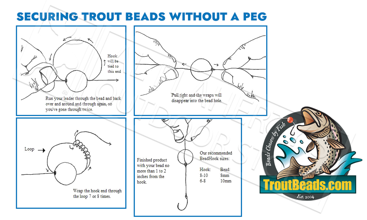 TroutBeads.com BloodDotEggs, 10mm Packs of 10, Various Patterns #BD10 - Al  Flaherty's Outdoor Store