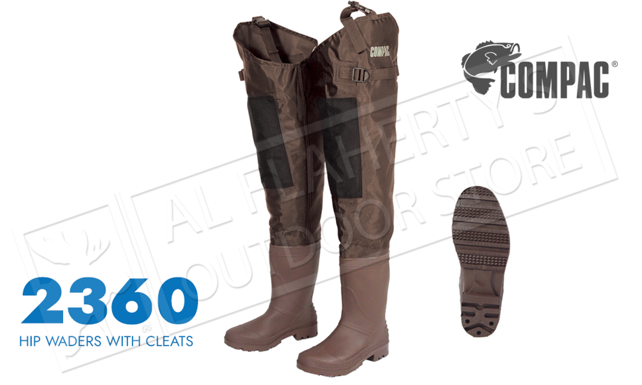Compac Hip Wader with Cleated Sole - Various Sizes #2360 - Al Flaherty's  Outdoor Store
