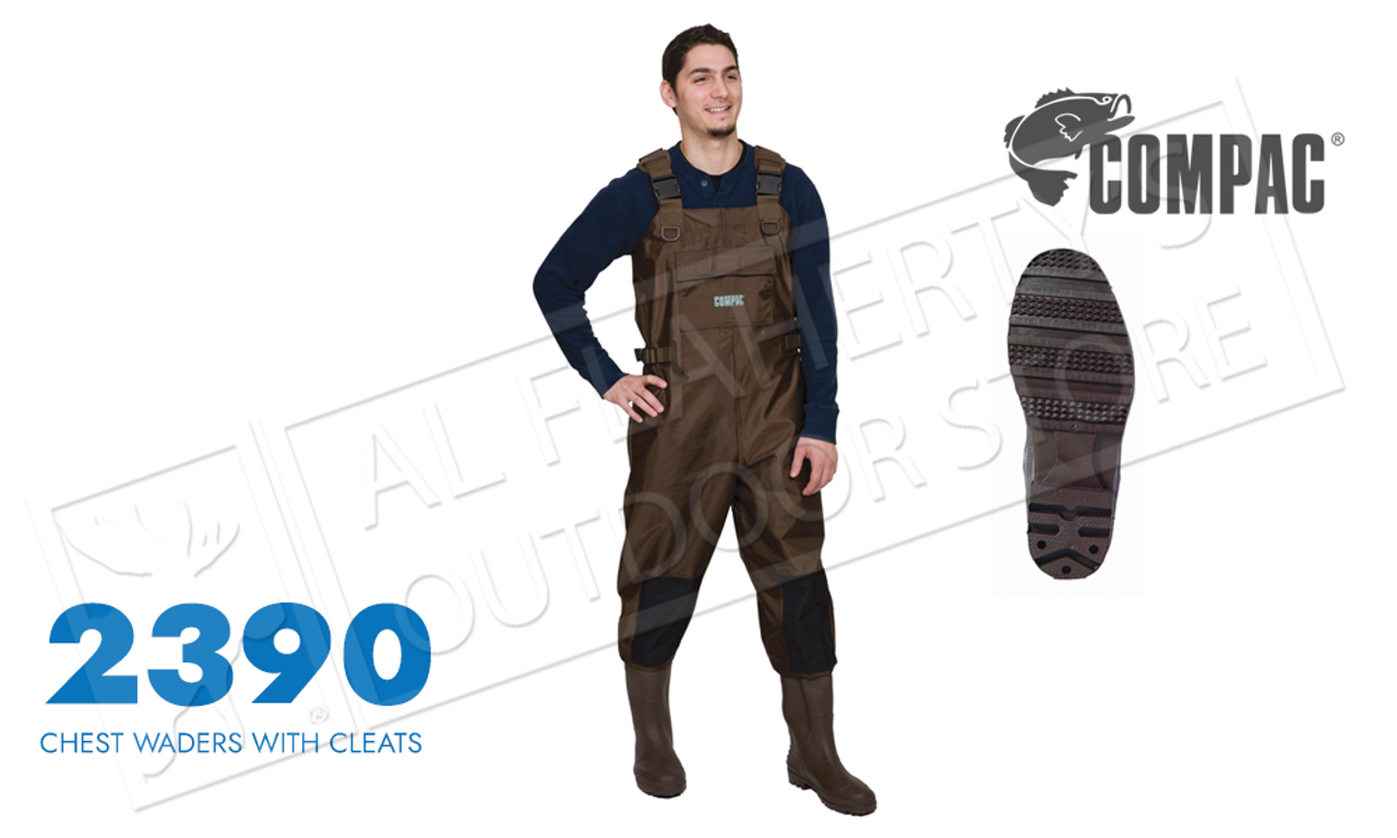 Compac PVC Chest Wader with Cleated Sole - Various Sizes #2390 - Al  Flaherty's Outdoor Store