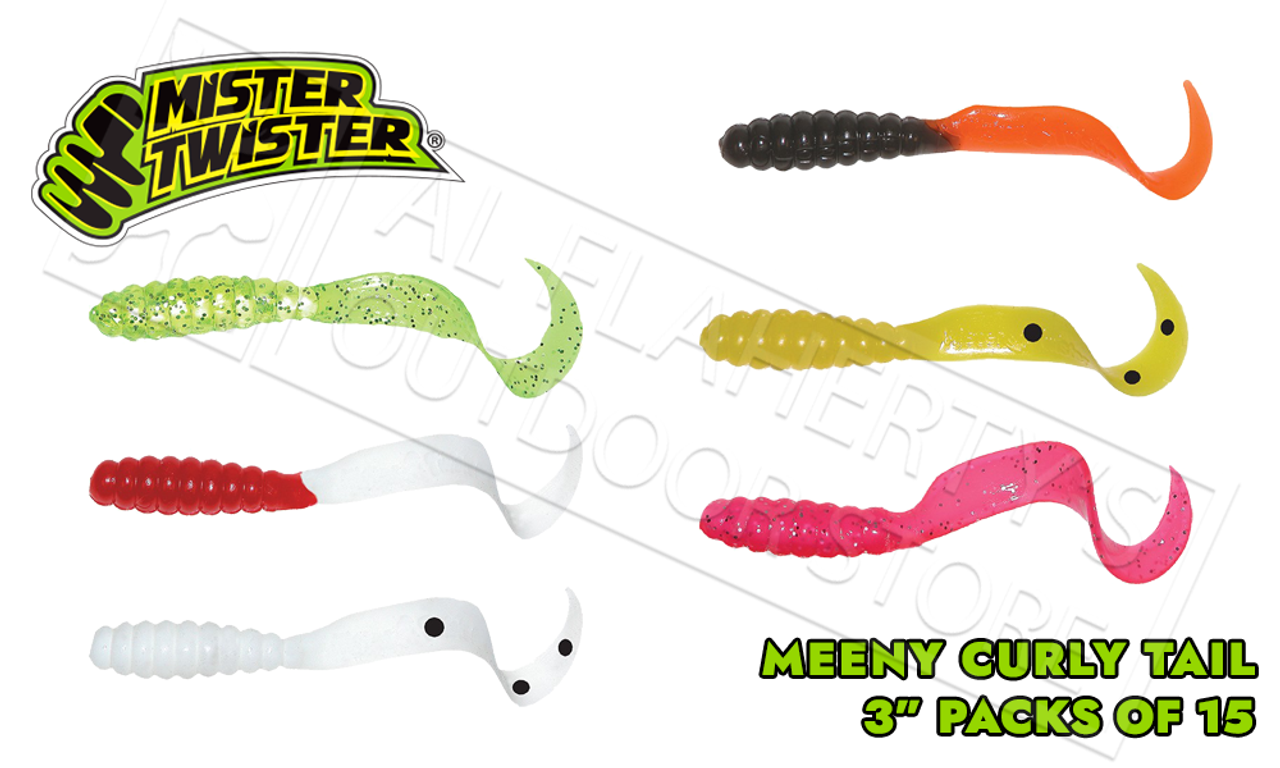 Mister Twister Curly Tail Meeny, MultiColour 3 Packs of 15 #MT15