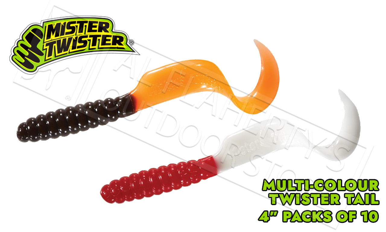 Mister Twister Twister Tail Multi-Colour, 4 Packs of 10 #4T10MC - Al  Flaherty's Outdoor Store