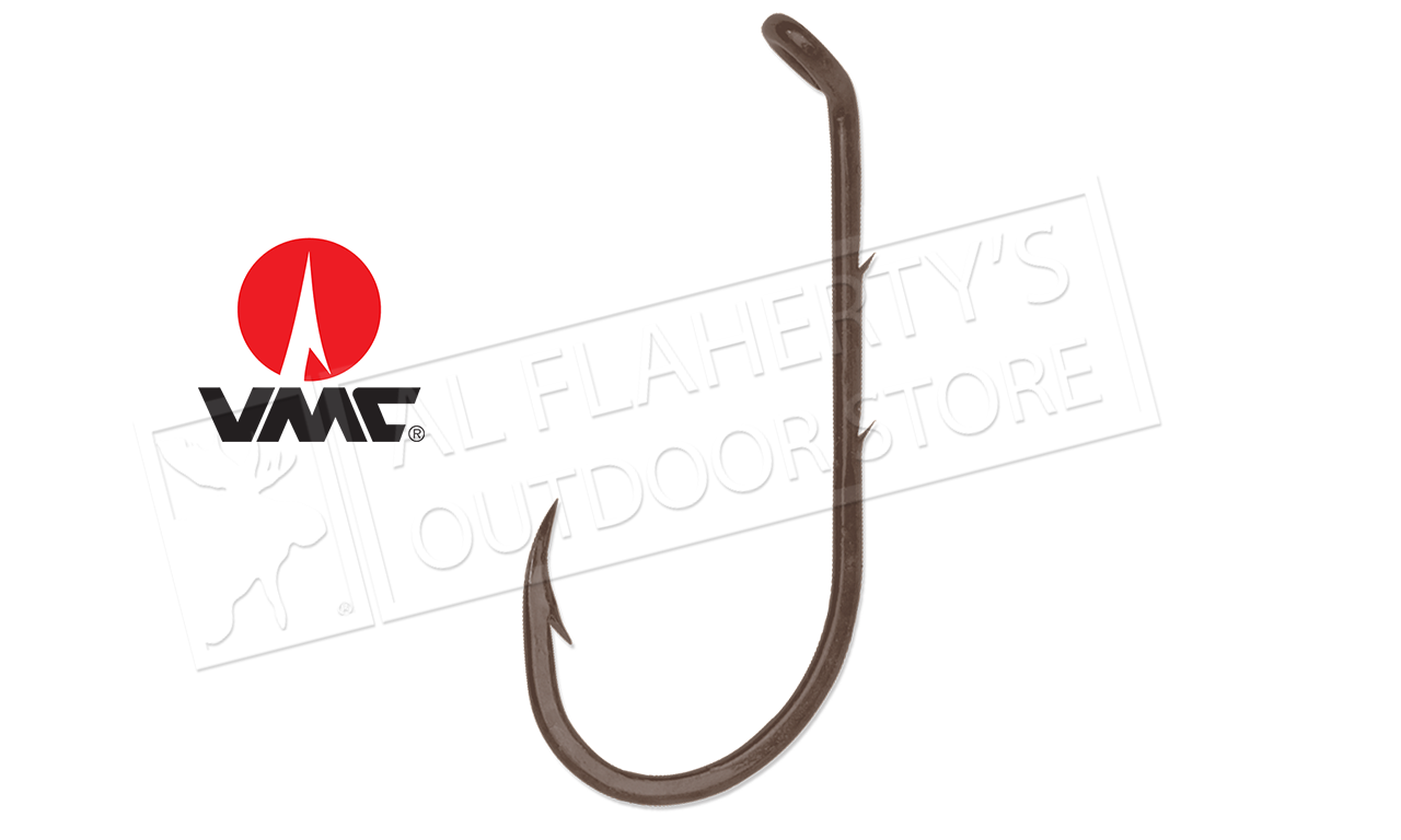 VMC Faultless Baitholder Hooks with Turned Down Eye and Offset Point,  Bronze Finish Various Sizes #9292BZ