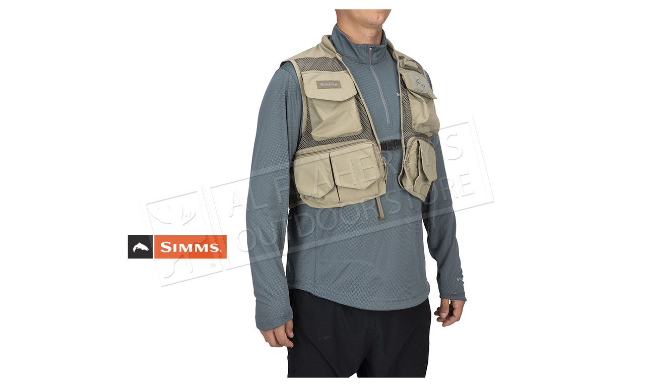 Simms Tributary Fishing Vest, Tan #13243-276 - Al Flaherty's