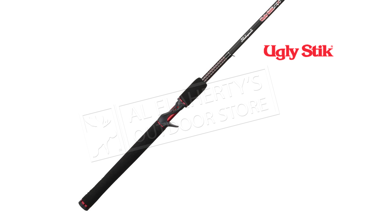 Ugly Stik GX2 Baitcasting Rod, 6ft Medium Power, 2 Piece Rod #USCA602M
