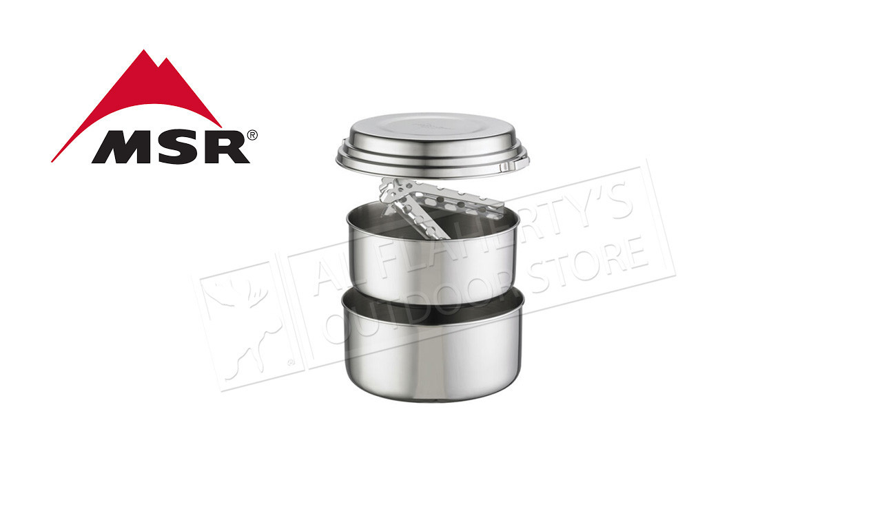 MSR Alpine 2 Pot Set, Stainless Steel #21720 - Al Flahertys
