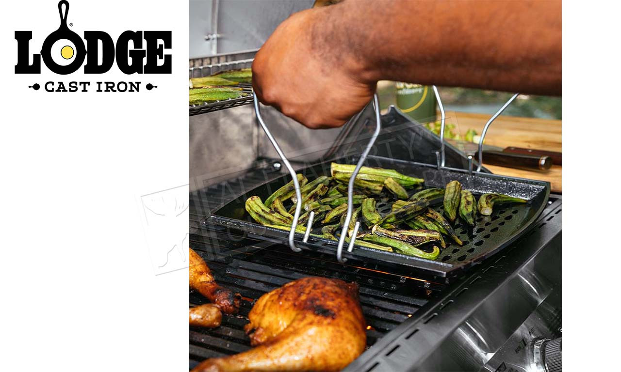 Lodge 15"x 12" Cast Iron Grill Topper L15RCGT Al Flaherty's Outdoor