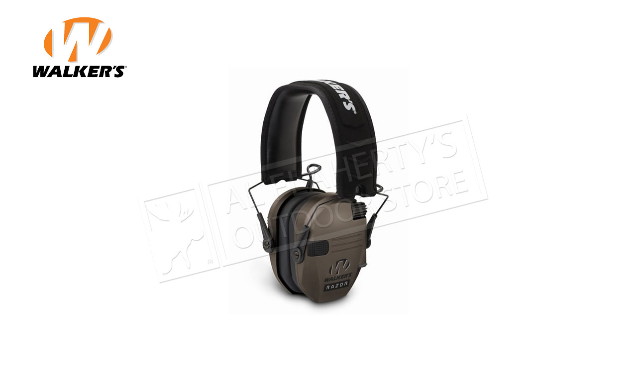 Walker's Razor Slim Electronic Muff Hearing Protector FDE #GWP