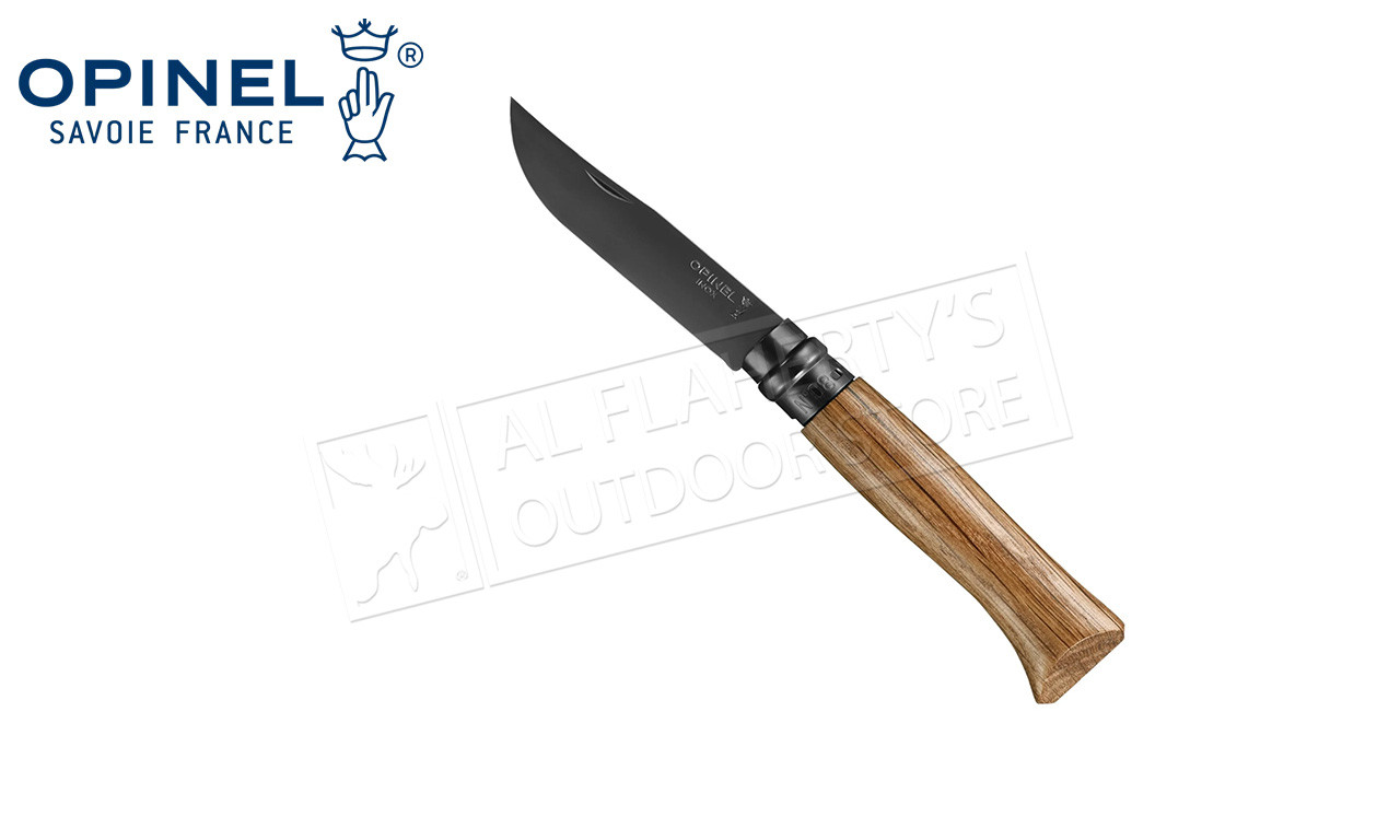 Opinel No.08 Black Oak Folding Knife - Al Flahertys Outdoor Store